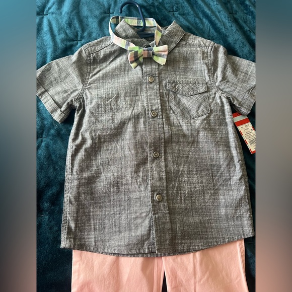 NWT! Toddler boy pants, button up shirt and bow tie - Picture 4 of 5